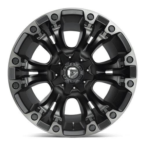 17x9 fuel off-road d851 vapor matte black gray tint wheel 6x5.5 bolt pattern 12mm offset