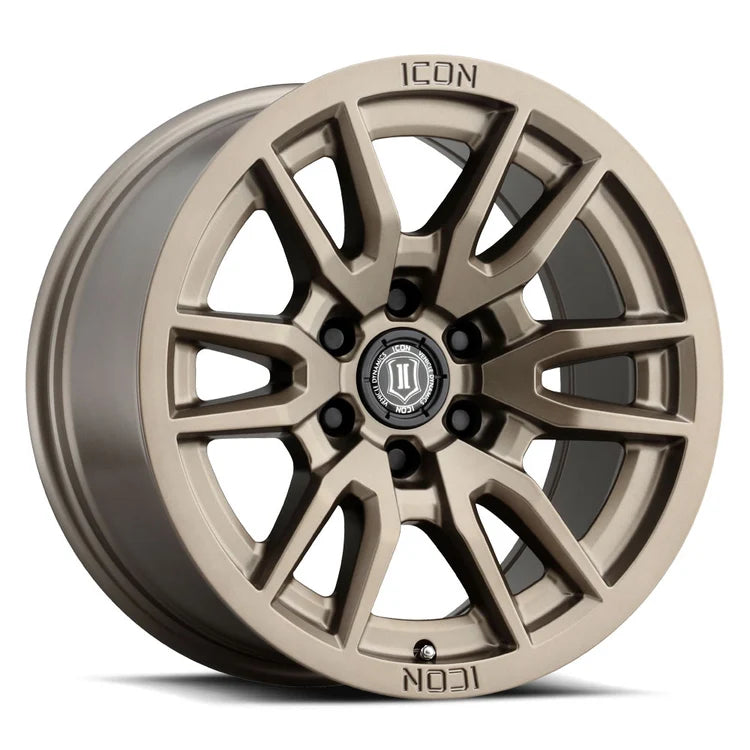 17x8.5 Icon Alloys Vector 6 Bronze Wheel 6x5.5 Bolt Pattern 25mm Offset