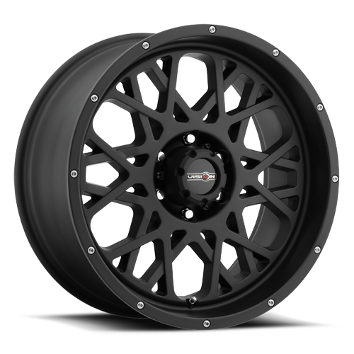 20x9 Vision 412 Rocker Satin Black Wheel 6x5.5 Bolt Pattern 10mm Offset