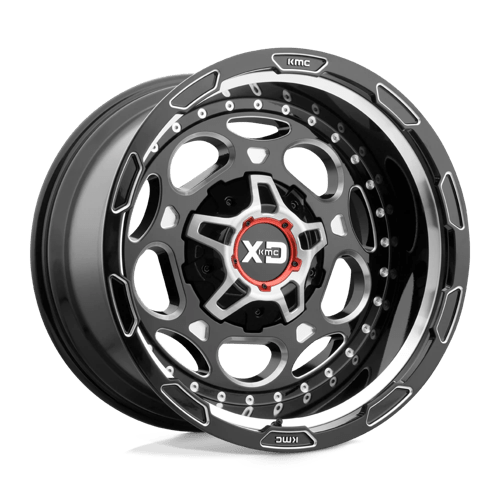 20x12 xd wheels xd837 demodog gloss black milled wheel 6x5.5 bolt pattern 44mm offset