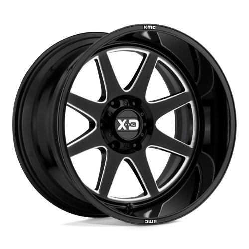 20x9 xd wheels xd844 pike gloss black milled wheel 6x5.5 bolt pattern 0mm offset