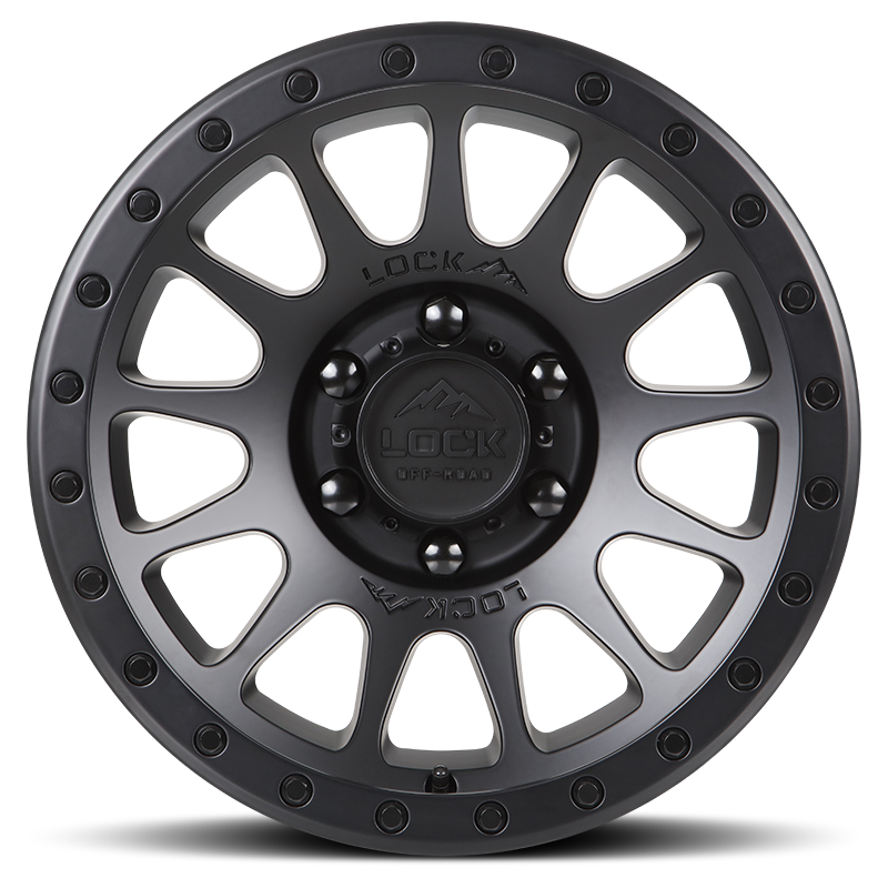 20x10 lock off-road yosemite matte black w matte black ring wheel 6x5.5 bolt pattern 18mm offset