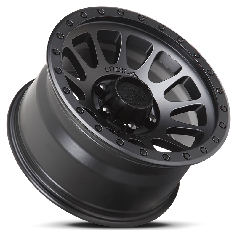 17x9 lock off-road yosemite matte black w matte black ring wheel 6x5.5 bolt pattern 0mm offset