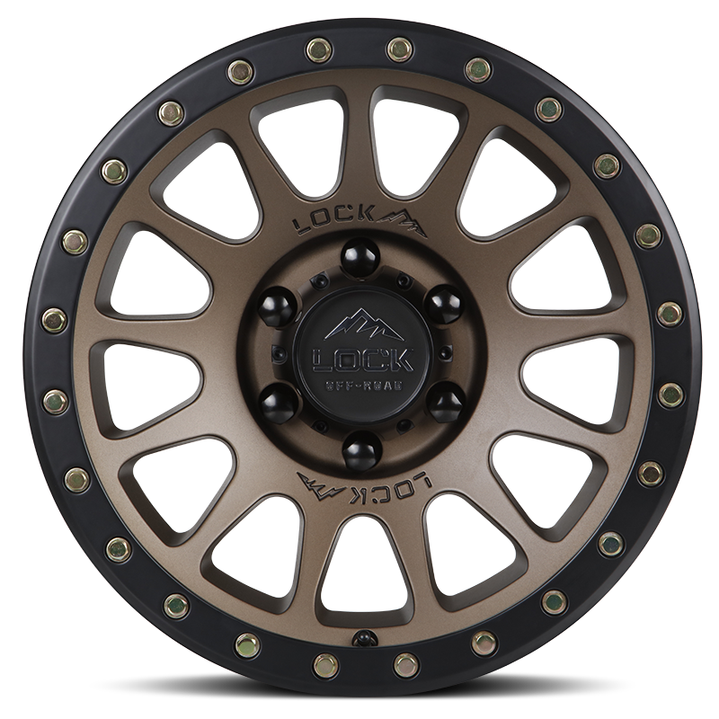 20x10 lock off-road yosemite matte desert bronze w matte black ring wheel 6x5.5 bolt pattern 18mm offset