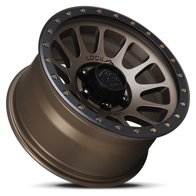 20x10 lock off-road yosemite matte desert bronze w matte black ring wheel 6x5.5 bolt pattern 18mm offset