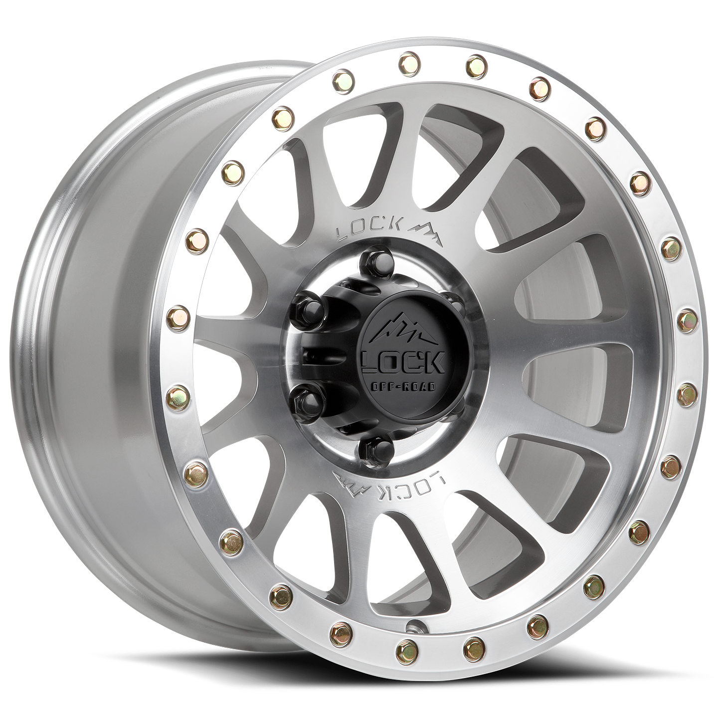 17x9 lock off-road yosemite machined clear coat wheel 6x5.5 bolt pattern 0mm offset
