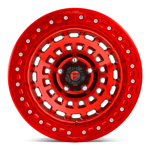 17x9 fuel off-road d100 zephyr candy red beadlock wheel 6x5.5 bolt pattern 15mm offset