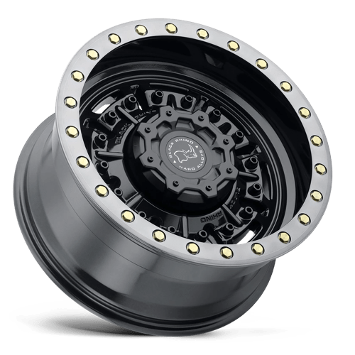 17x8 5 black rhino hard alloys abr abrams gloss gun black mach dark tint wheel 6x5.5 bolt pattern 0mm offset