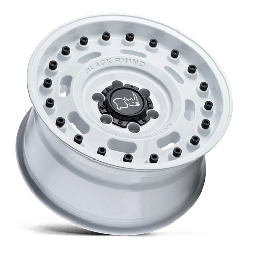 17x9 5 black rhino hard alloys axl axle gloss white wheel 6x5.5 bolt pattern 6mm offset