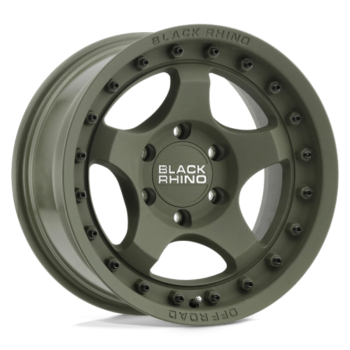 18x9 black rhino hard alloys btm bantam olive drab green wheel 6x5.5 bolt pattern 12mm offset