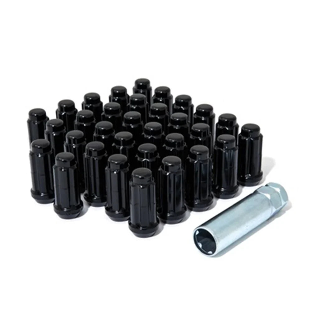 tacoma 12x1 5 standard black spline lug kit with key