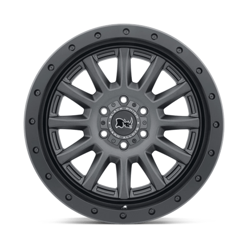 17x8 5 black rhino hard alloys dgr dugger gun black wheel 6x5.5 bolt pattern 18mm offset
