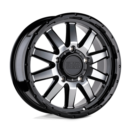 18x8 black rhino hard alloys ecn excursion gloss black w mirror face wheel 6x5.5 bolt pattern 35mm offset