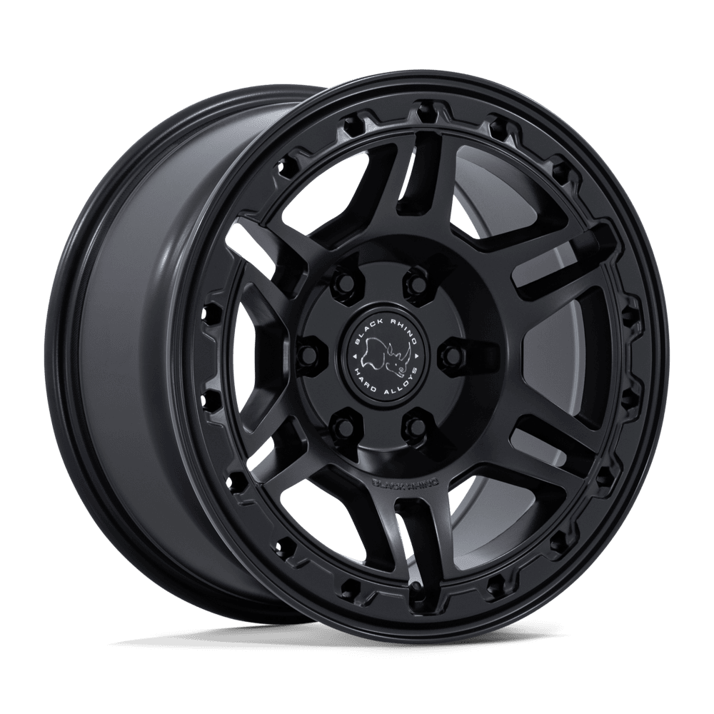 17x8 5 black rhino hard alloys br039 vanguard matte black wheel 6x5.5 bolt pattern 0mm offset