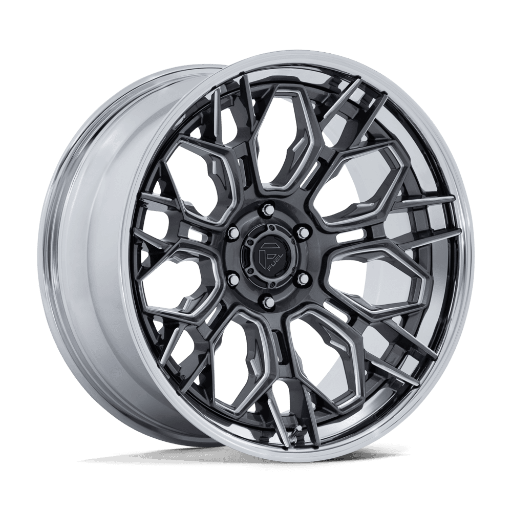20x9 fuel off-road fc409 hive gloss gunmetal w chrome lip wheel 6x5.5 bolt pattern 1mm offset