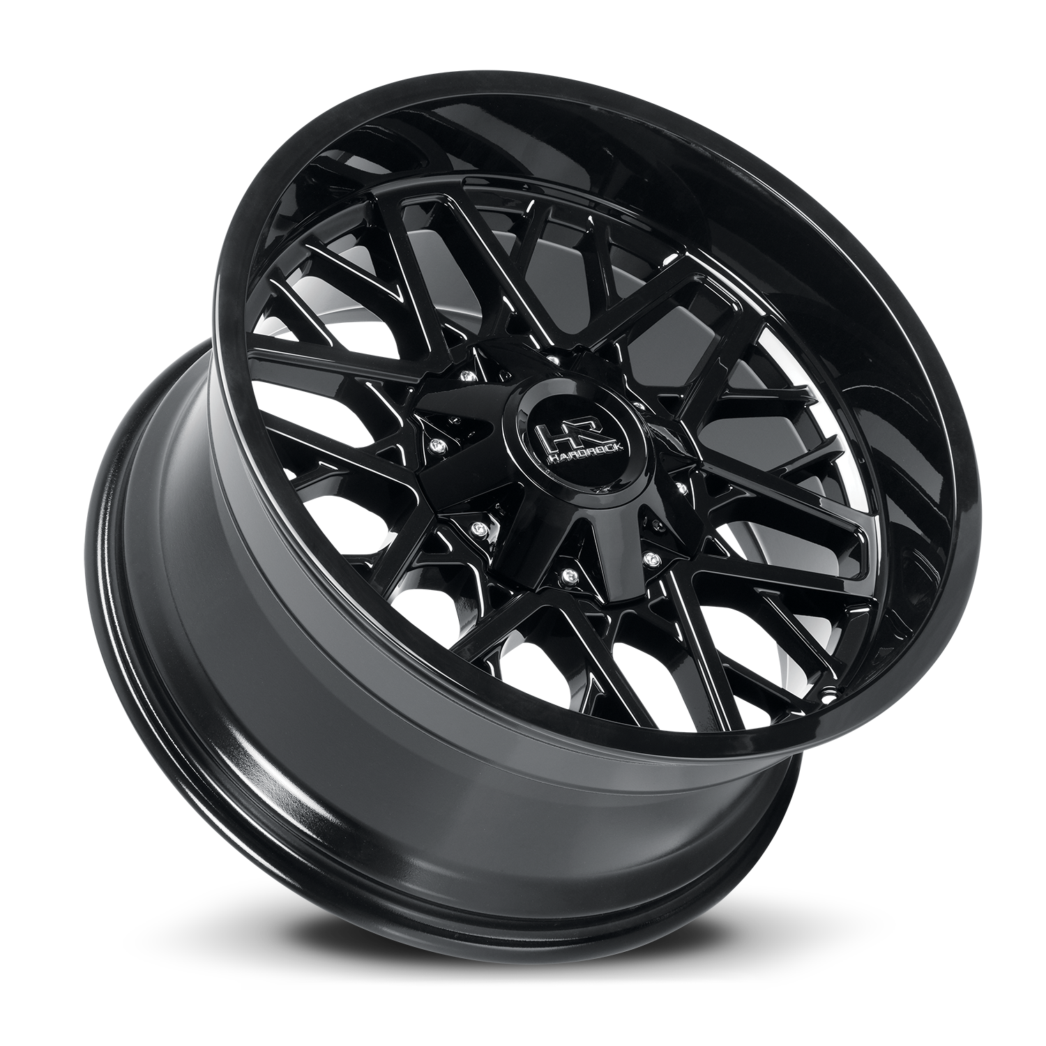 20x9 Hardrock Offroad H714 Bomber Gloss Black Wheel 6x5.5 Bolt Pattern 0mm Offset