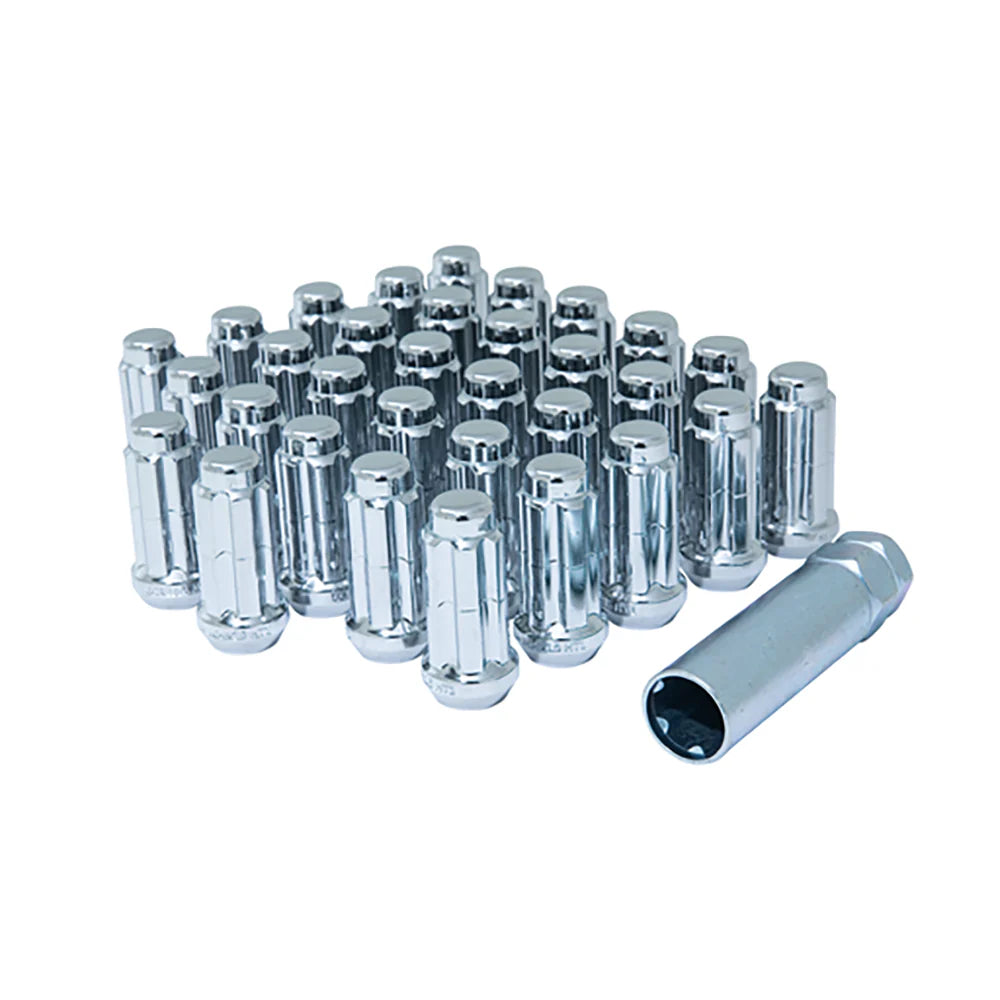 tacoma 12x1 5 standard chrome spline lug kit with key