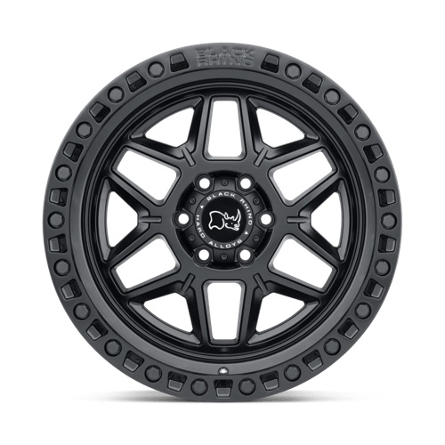 17x9 black rhino hard alloys kls kelso matte black wheel 6x5.5 bolt pattern 12mm offset