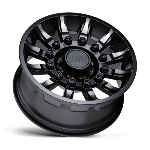 17x8 5 black rhino hard alloys msn mission matte black w machined tint wheel 6x5.5 bolt pattern 0mm offset