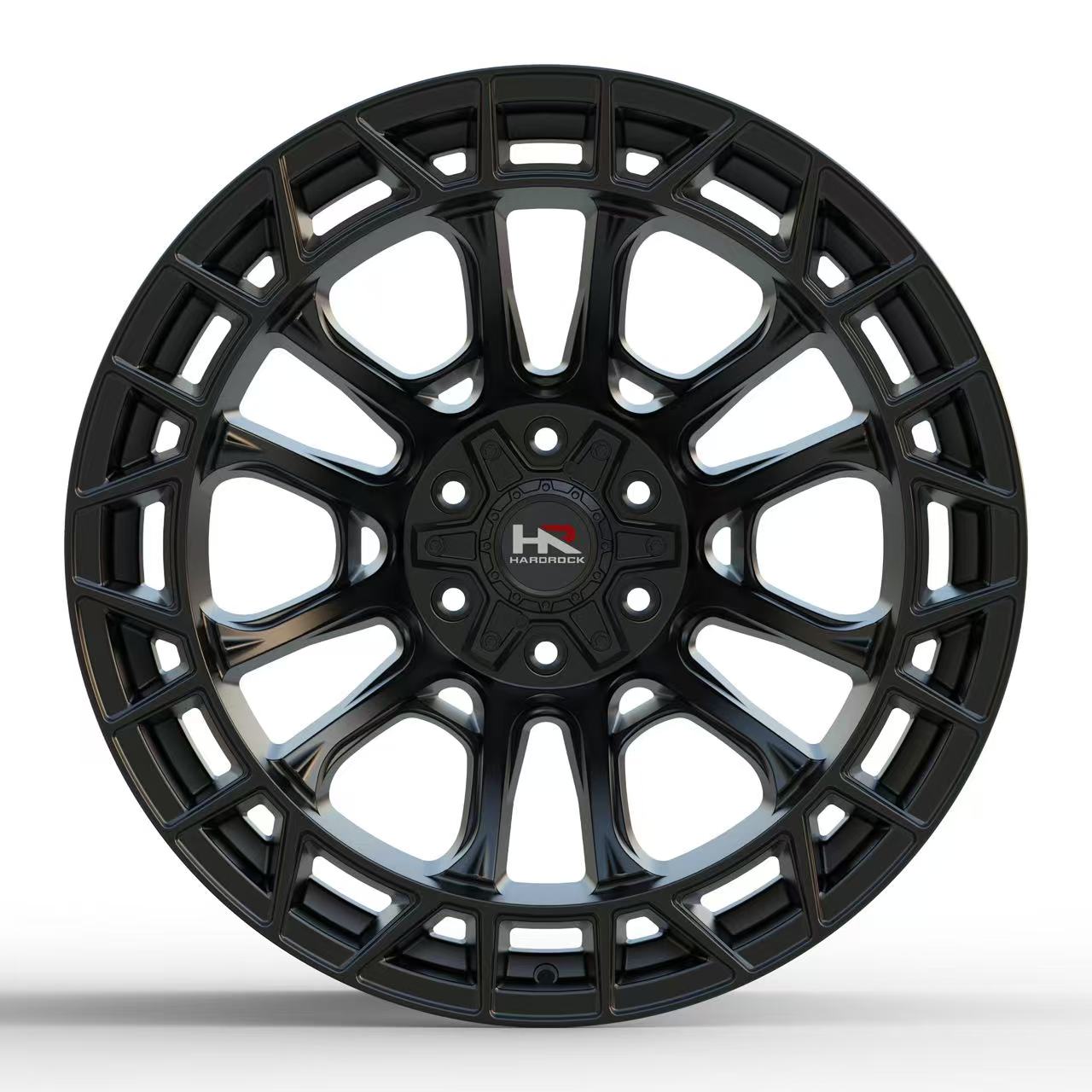 20x10 Hardrock Offroad H111 H111 Satin Black Wheel 6x5.5 Bolt Pattern -19mm Offset
