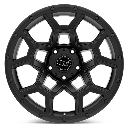 17x9 5 black rhino hard alloys vrl overland matte black wheel 6x5.5 bolt pattern 6mm offset