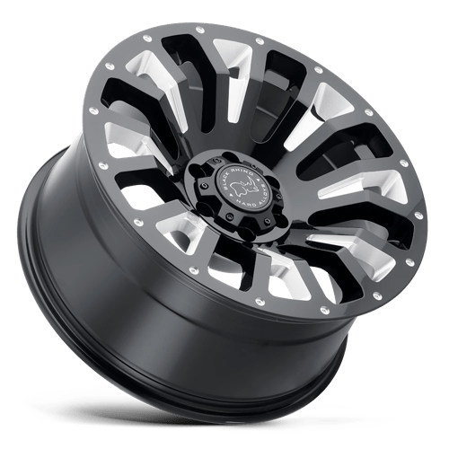 20x12 black rhino hard alloys pnt pinatubo gloss black milled wheel 6x5.5 bolt pattern 44mm offset