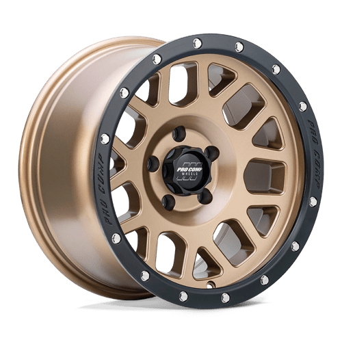 17x9 pro comp alloys pa40 vertigo matte bronze w black lip wheel 6x5.5 bolt pattern 6mm offset