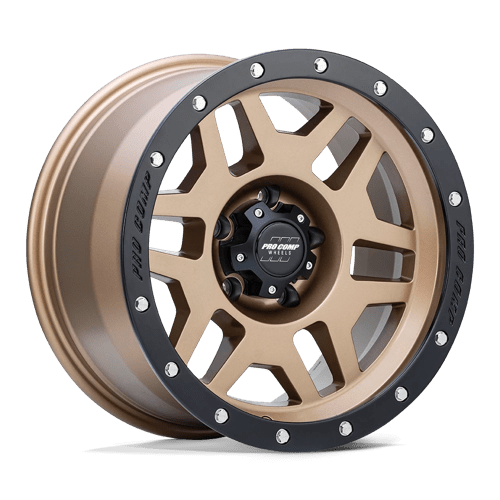 17x9 pro comp alloys pa41 phaser matte bronze w black lip wheel 6x5.5 bolt pattern 6mm offset
