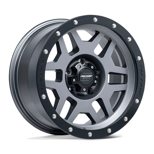 17x9 pro comp alloys pa41 phaser matte graphite w black lip wheel 6x5.5 bolt pattern 6mm offset