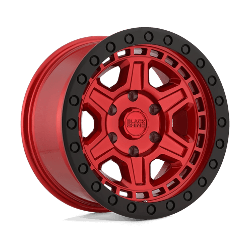 17x9 black rhino hard alloys ren reno candy red w black ring bolt wheel 6x5.5 bolt pattern 0mm offset