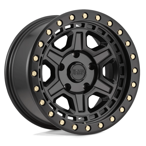 17x9 black rhino hard alloys ren reno matte black w brass bolts wheel 6x5.5 bolt pattern 12mm offset