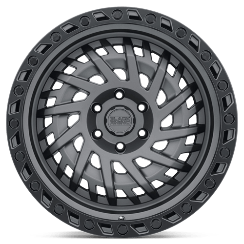 17x9 black rhino hard alloys shd shredder matte gunmetal w black ring wheel 6x5.5 bolt pattern 0mm offset