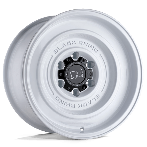 17x9 5 black rhino hard alloys sld solid gloss white wheel 6x5.5 bolt pattern 12mm offset