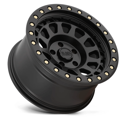 18x9 5 black rhino hard alloys prm primm matte black w brass bolts wheel 6x5.5 bolt pattern 12mm offset