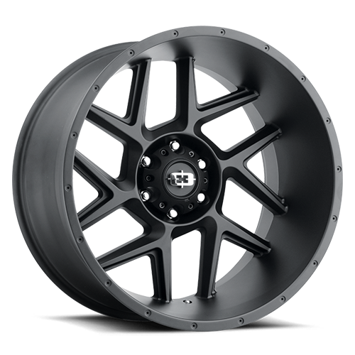 24x12 Vision 360 Sliver Satin Black Wheel 6x5.5 Bolt Pattern -57mm Offset