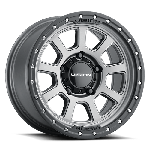 17x9 Vision 350 Ojos Satin Grey Wheel 6x5.5 Bolt Pattern -12mm Offset