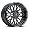 18x9 Vision 402 Riot Gloss Black Machined Face Wheel 6x5.5 Bolt Pattern -12mm Offset