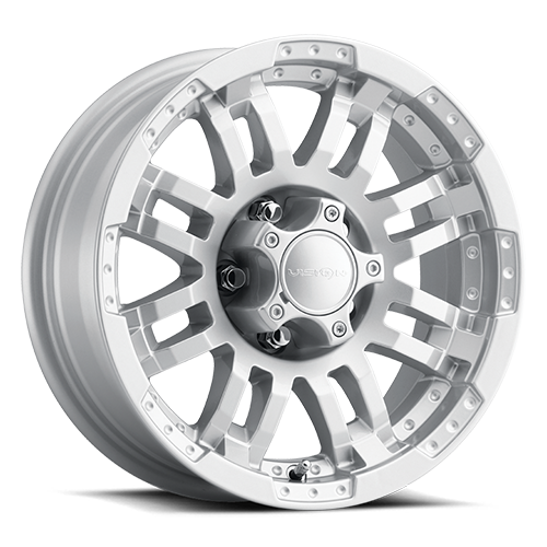 16x6 Vision 375 Warrior Marine Paint Silver Wheel 6x5.5 Bolt Pattern 0mm Offset