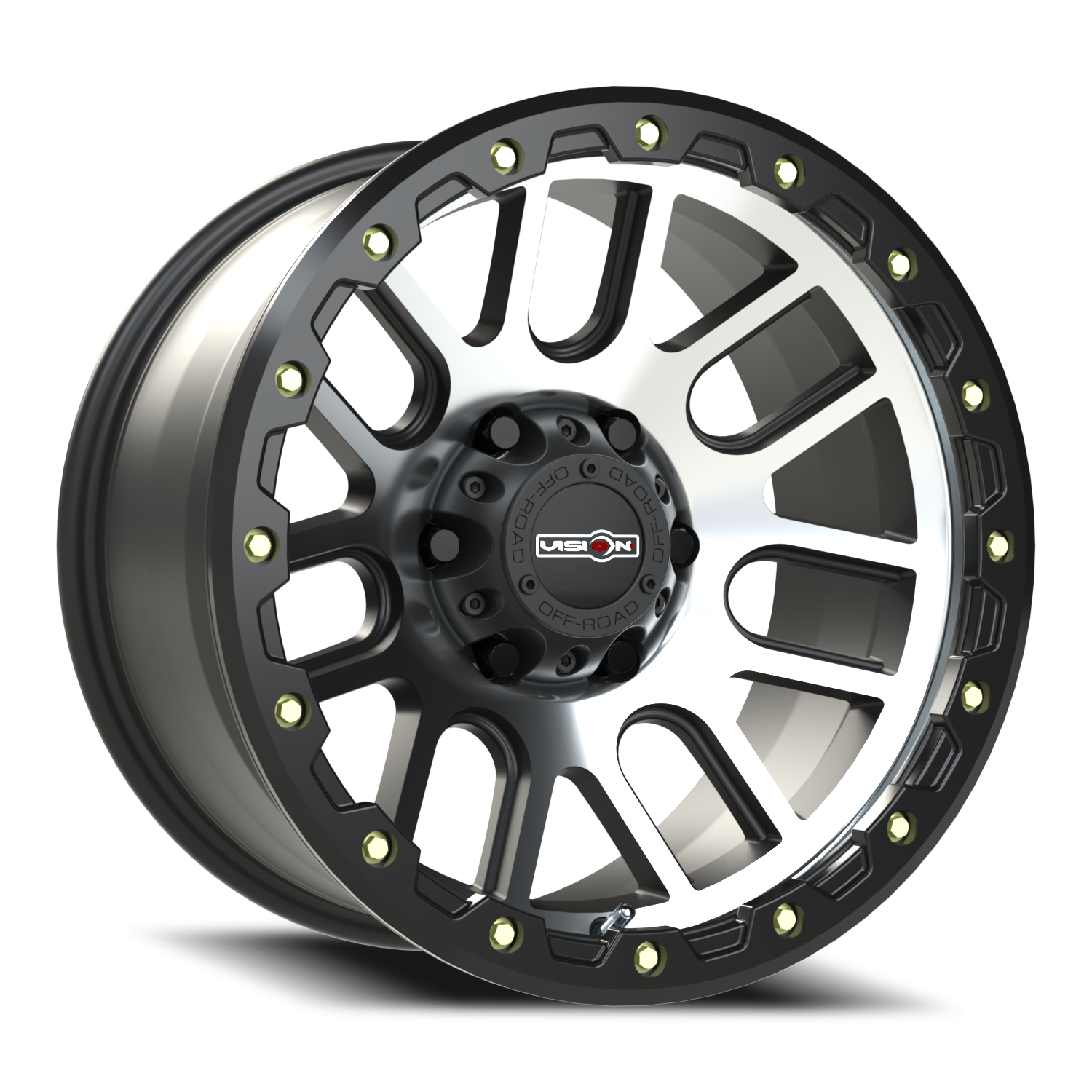17x9 Vision 111 Nemesis Matte Black Machined Face Wheel 6x5.5 Bolt Pattern -12mm Offset