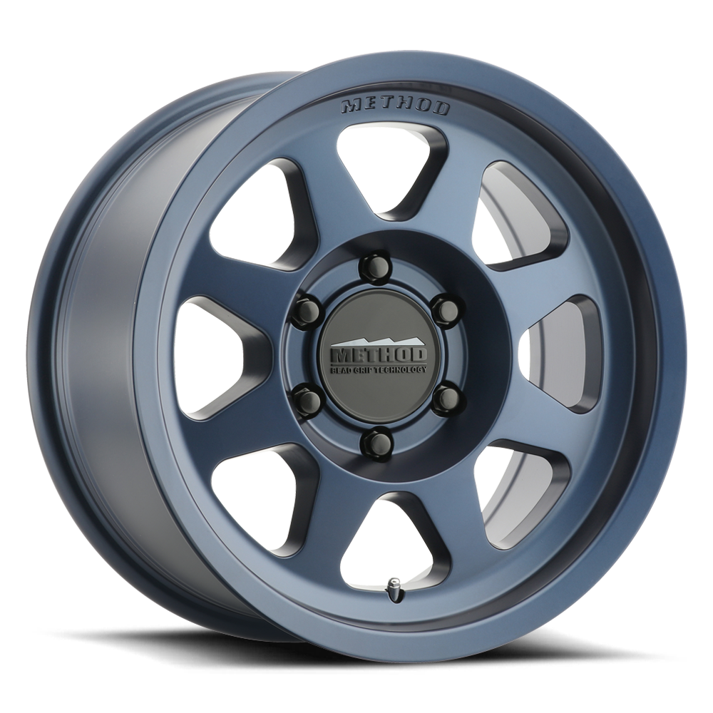 17x8 5 method race wheels mr701 bead grip blue wheel 6x5.5 bolt pattern 0mm offset