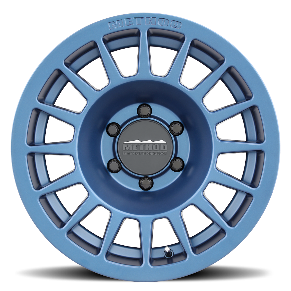 17x8 5 method race wheels mr707 bead grip blue wheel 6x5.5 bolt pattern 0mm offset