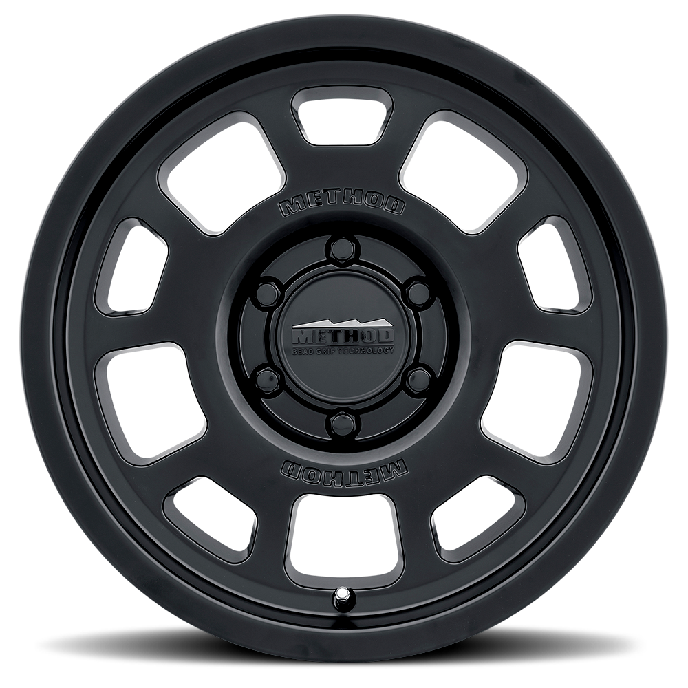 18x9 method race wheels mr705 bead grip black wheel 6x5.5 bolt pattern 0mm offset