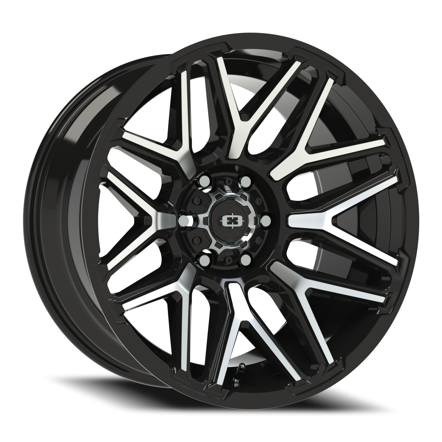 20x10 Vision 305 Rekluse Gloss Black Machined Face Wheel 6x5.5 Bolt Pattern -25mm Offset
