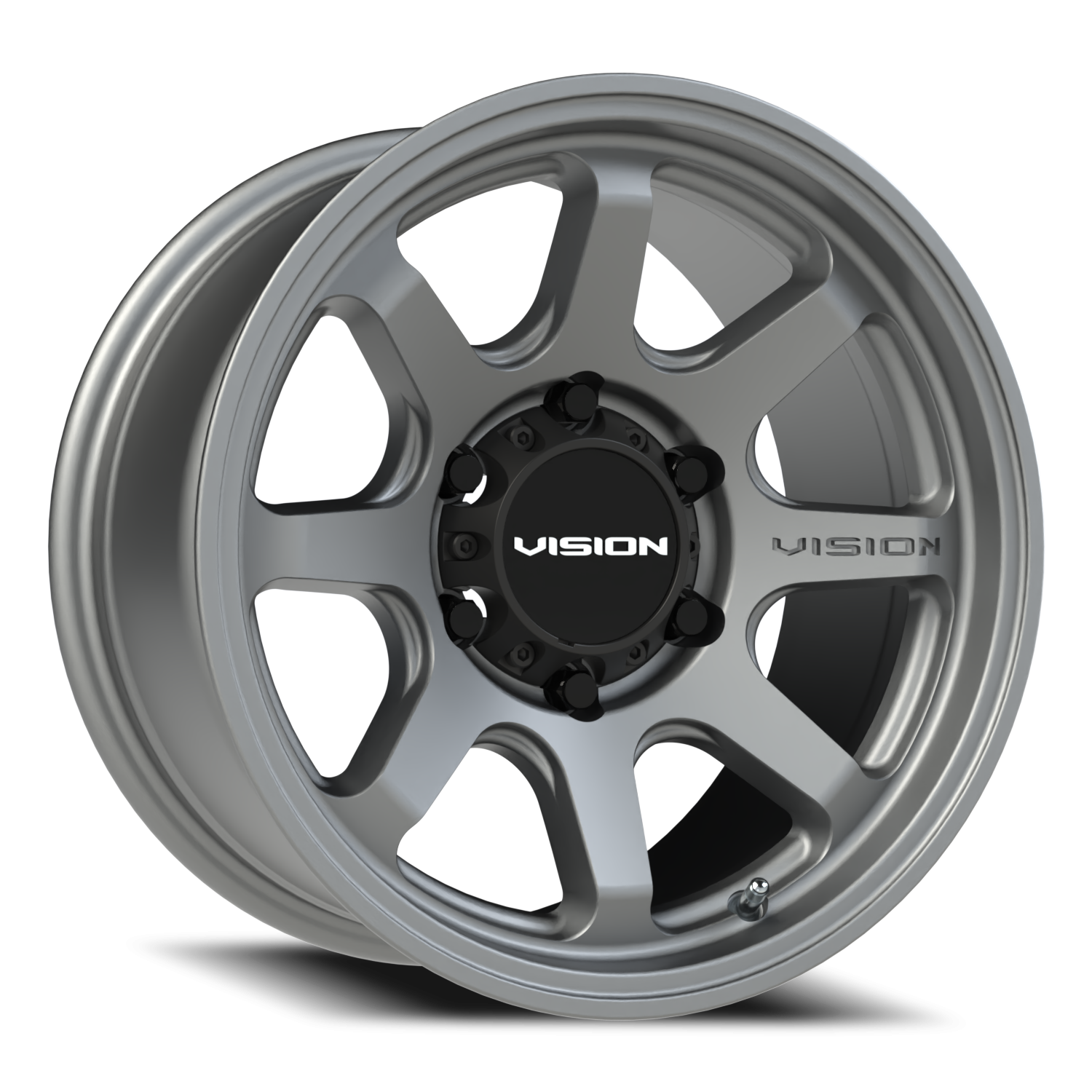 16x8 Vision 351 Flow Satin Grey Wheel 6x5.5 Bolt Pattern 0mm Offset