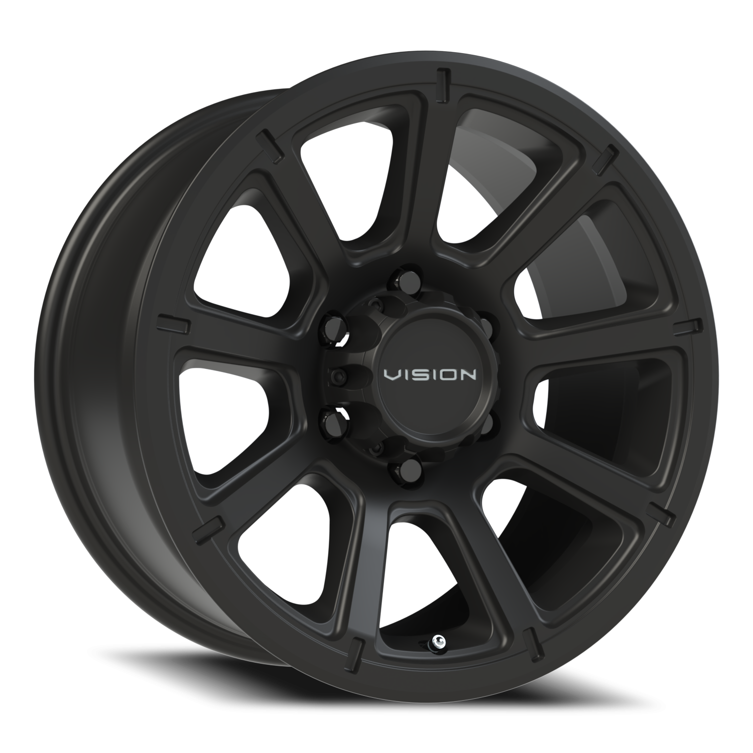 17x8.5 Vision 353 Turbine Matte Black Wheel 6x5.5 Bolt Pattern 18mm Offset