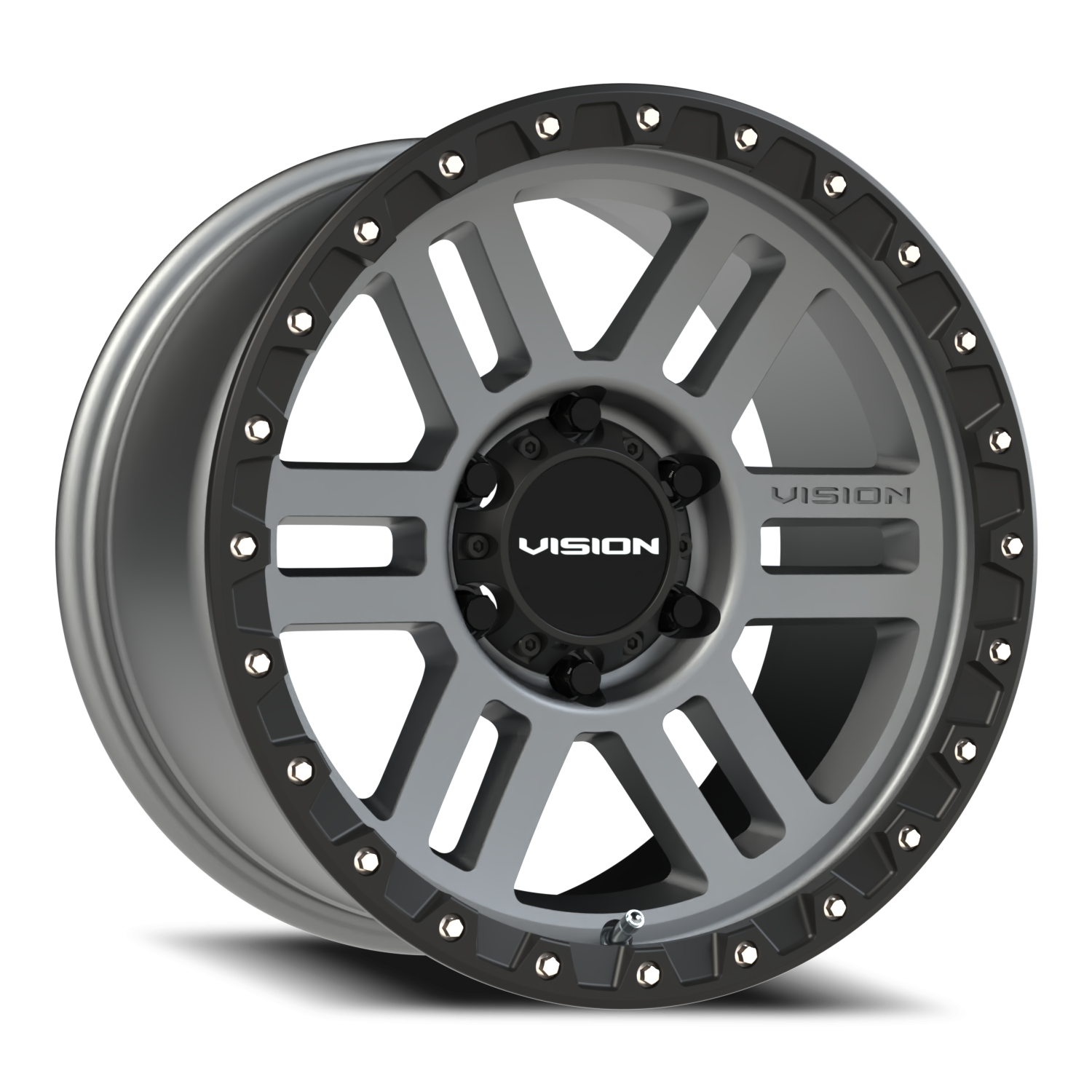 17x9 Vision 354 Manx 2 Satin Grey Wheel 6x5.5 Bolt Pattern -12mm Offset