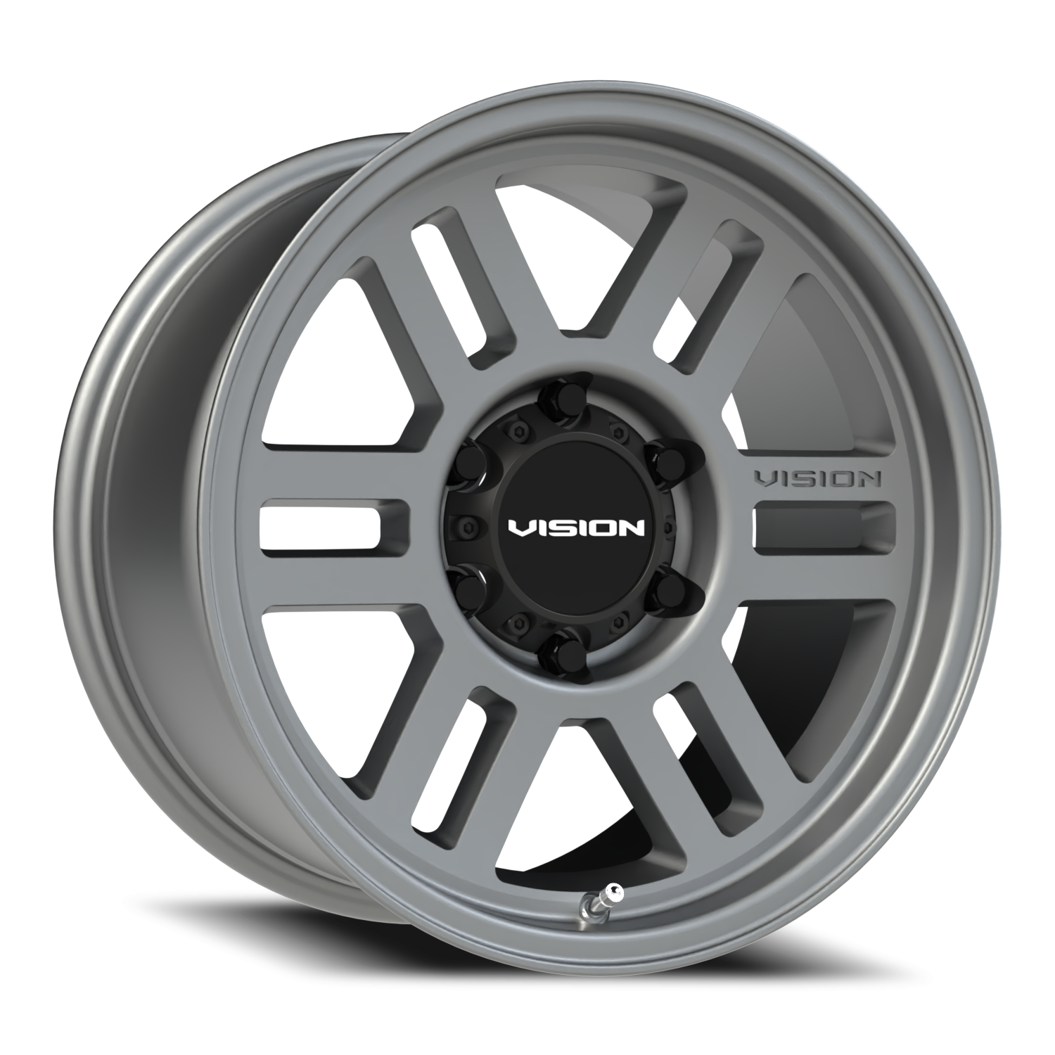 17x9 Vision 355 Overland Satin Grey Wheel 6x5.5 Bolt Pattern 18mm Offset