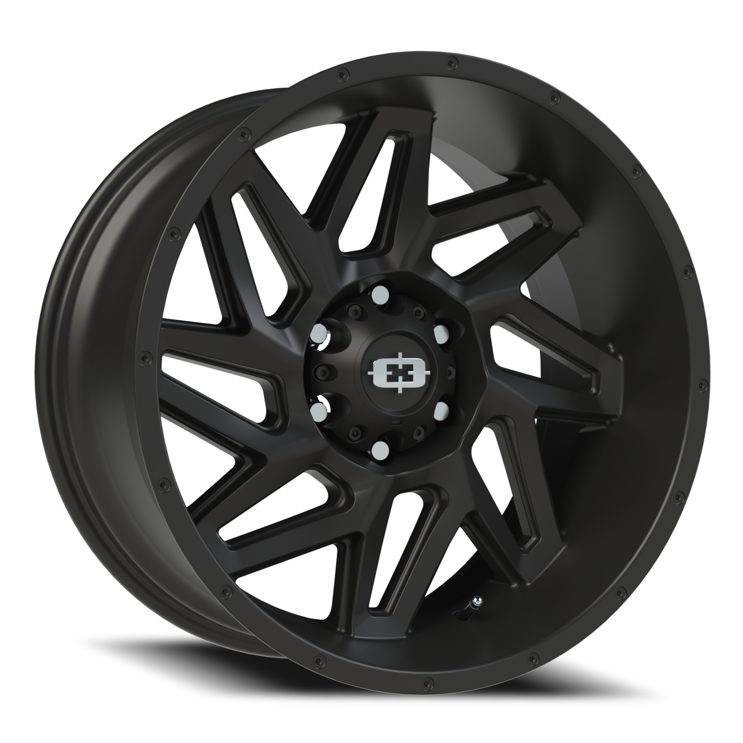 20x10 Vision 361 Spyder Satin Black Wheel 6x5.5 Bolt Pattern -25mm Offset