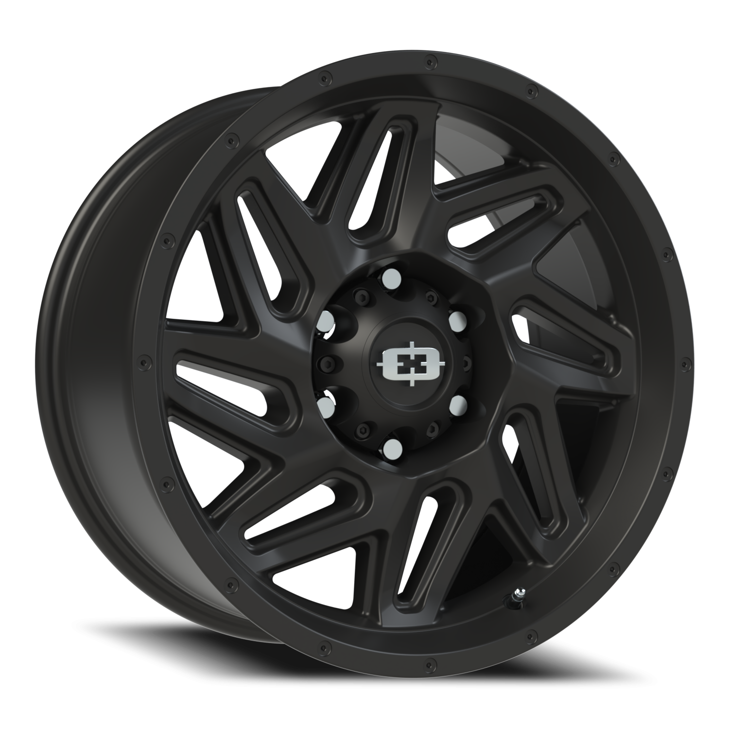 18x9 Vision 361 Spyder Satin Black Wheel 6x5.5 Bolt Pattern 12mm Offset