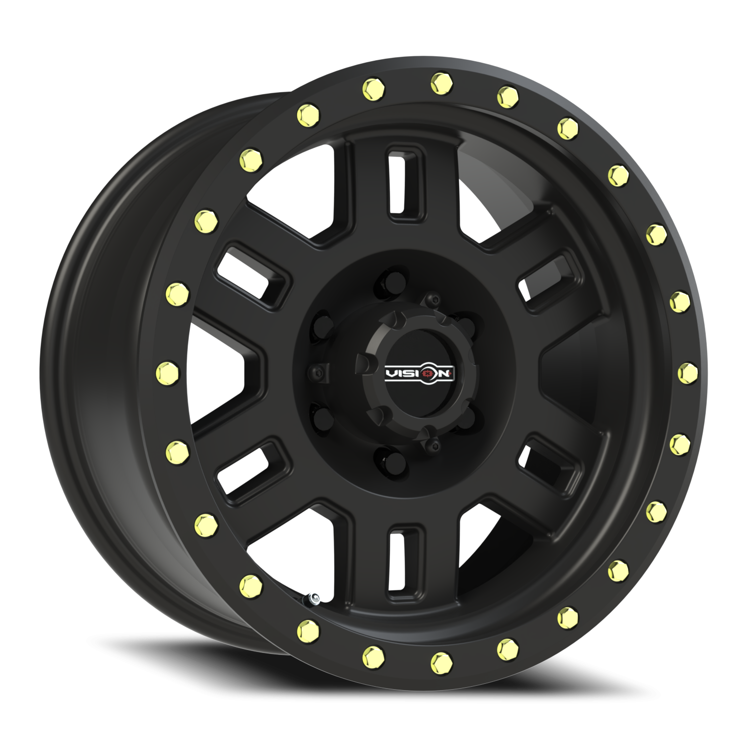 17x8.5 Vision 398 Manx Matte Black Wheel 6x5.5 Bolt Pattern 0mm Offset